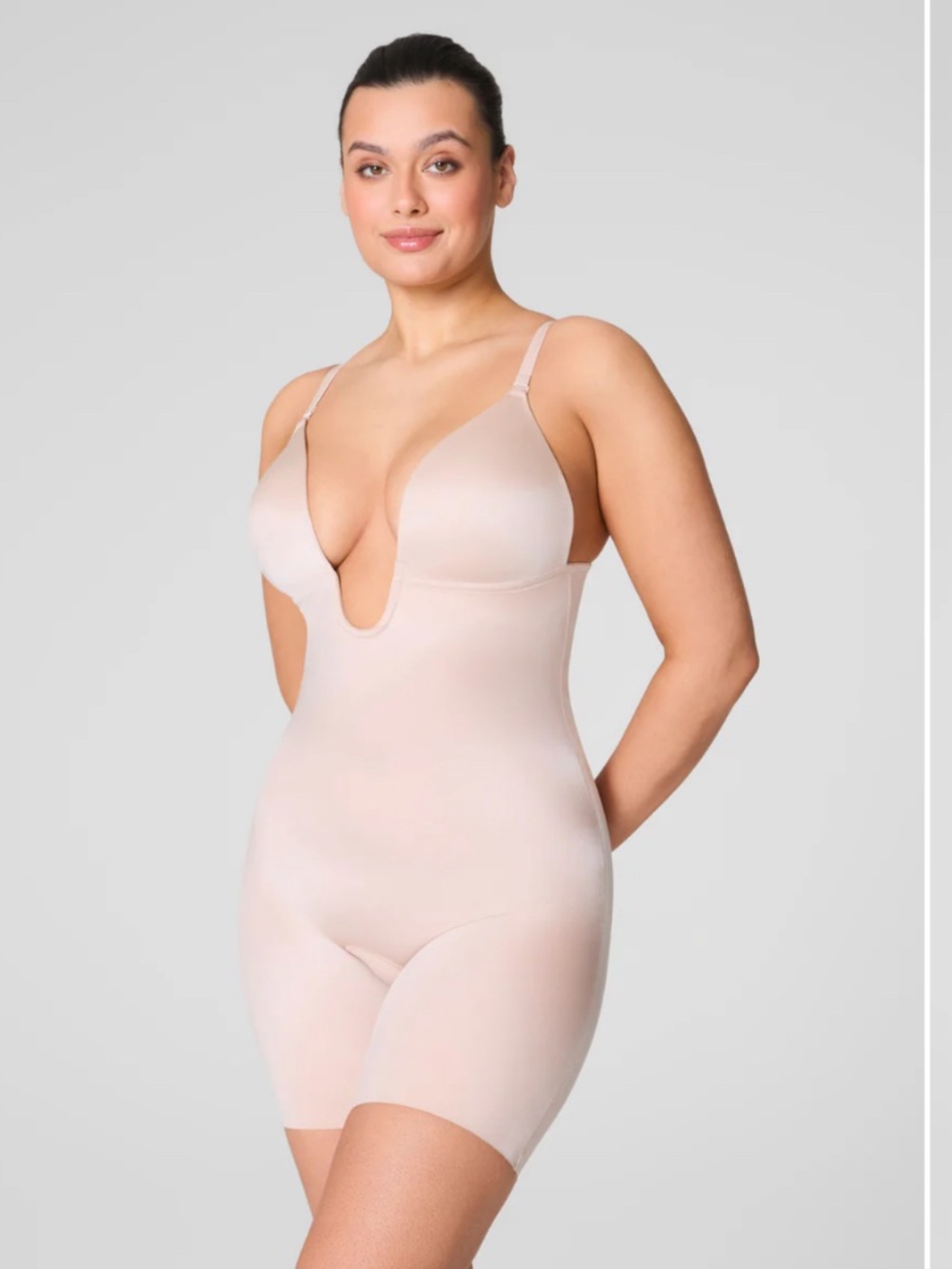 SPANX Nude Deep-V Shapewear Bodysuit